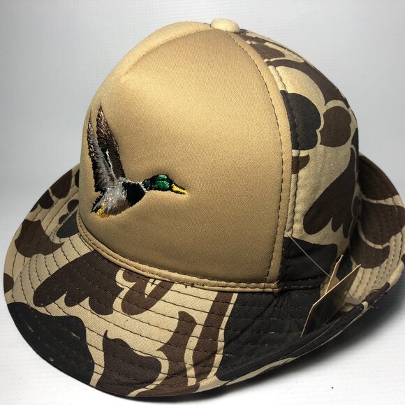 Vintage NOS WINCHESTER Duck Hunting Hat Jones Style Camo Size Small - Picture 1 of 8